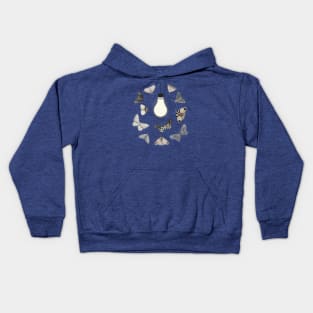 Moths to a Light Kids Hoodie